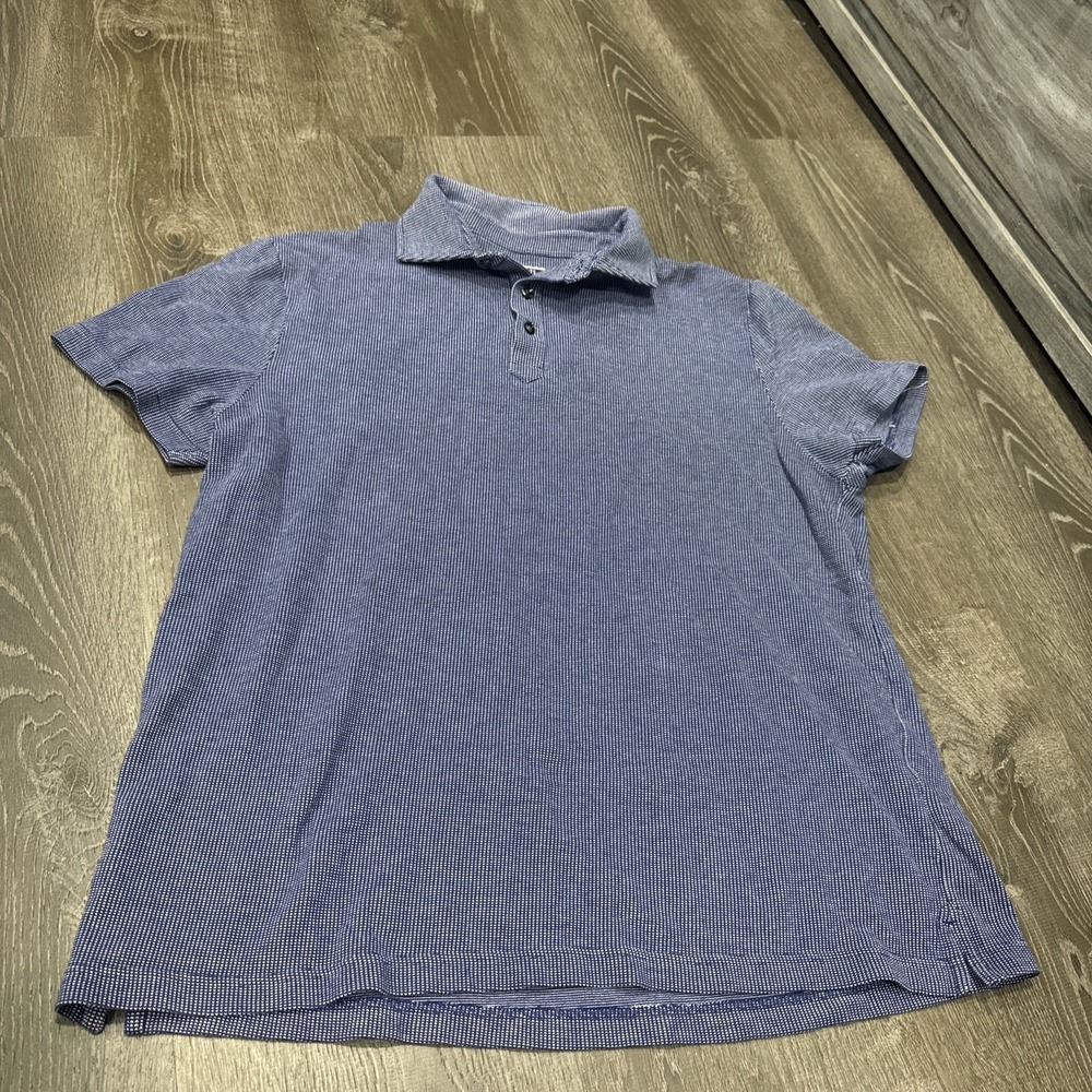 Charles Tyrwhitt Shirt Polo Adult Mens XL Blue Rugby Short Sleeve Casual Cotton